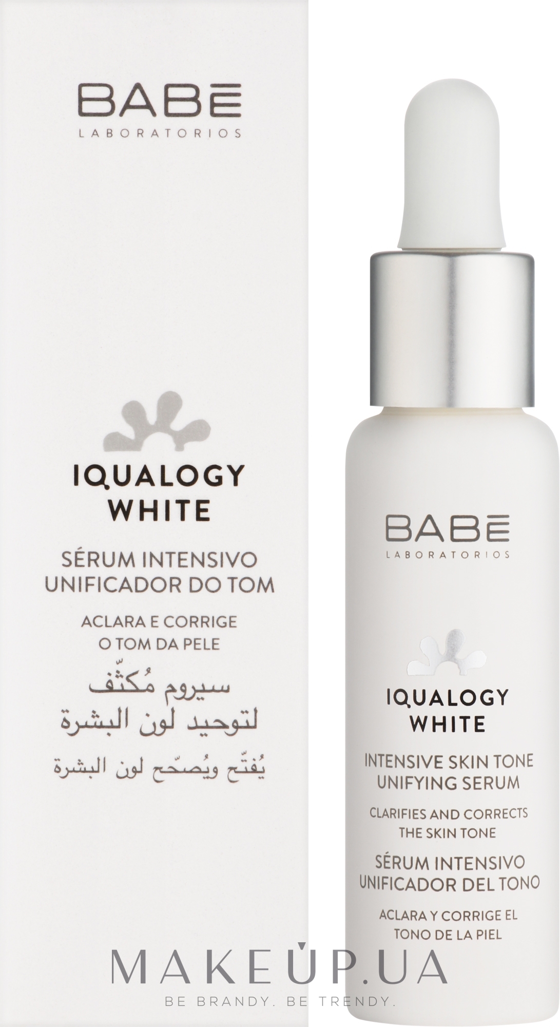 Інтенсивна сироватка для вирівнювання тону шкіри - Babe Laboratorios Iqualogy White Intensive Skin Tone Unifying Serum — фото 30ml