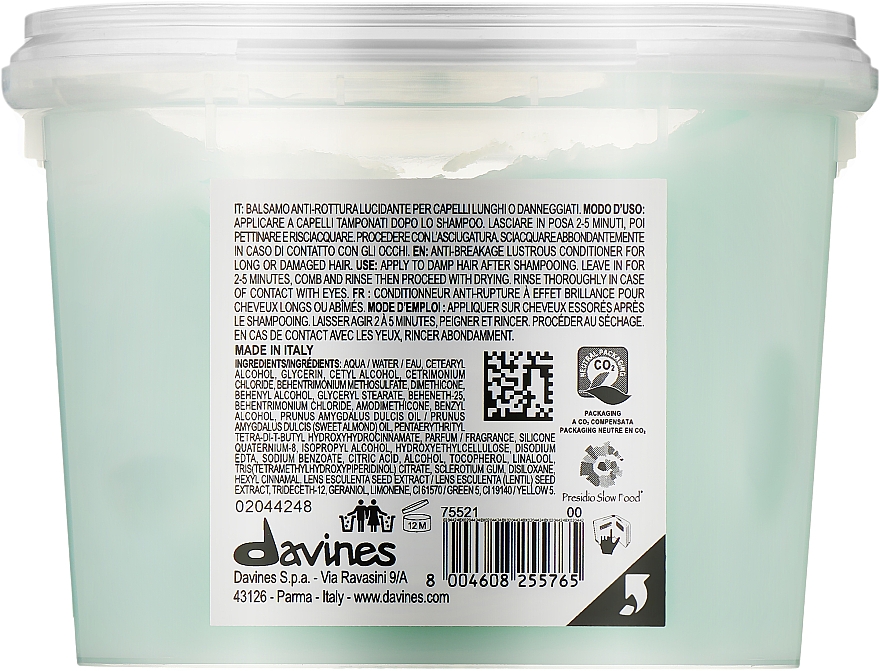 Кондиціонер для ламкого волосся - Davines Conditioner Anti-Rottura Lucidante — фото N4