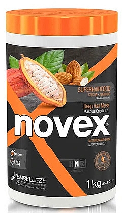 Маска для волосся "Какао та мигдаль"  - Novex SuperFood Cacao & Almond Hair Mask — фото N1