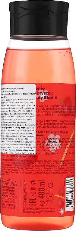 Разглаживающее масло для ванны и душа "Вишня и Ваниль" - Farmona Tutti Frutti Cherry And Vanilla — фото N2