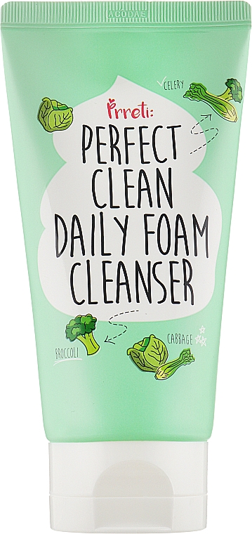 Очищувальна пінка для обличчя з детокс ефектом - Prreti Perfect Clean Daily Foam Cleanser