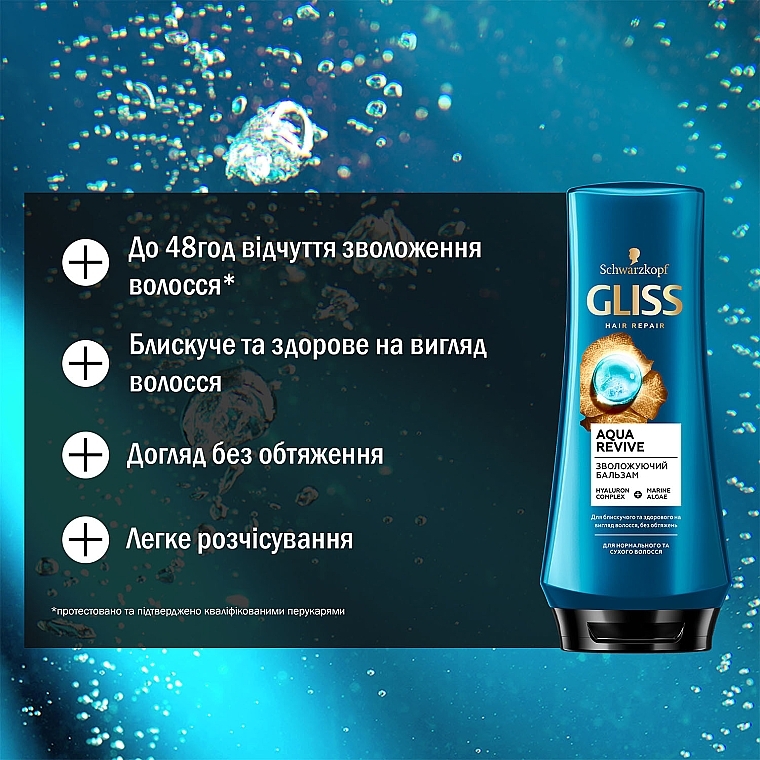 Кондиционер для волос - Schwarzkopf Gliss Aqua Revive Moisturizing Conditioner — фото N3