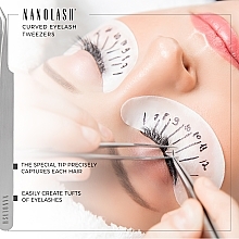 Пинцет для накладных ресниц, изогнутый - Nanolash Eyelash Tweezers Curved — фото N3