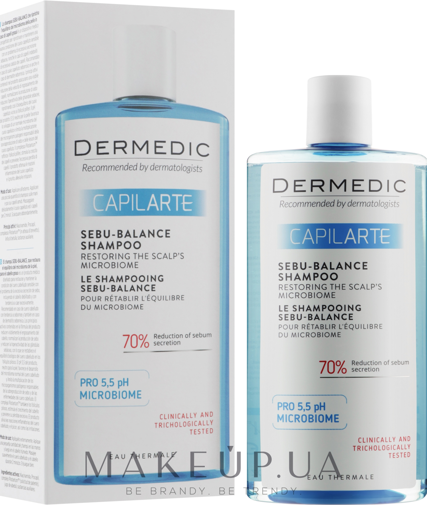 Восстанавливающий шампунь для волос - Dermedic Capilarte Sebu-Balance Shampoo — фото 300ml