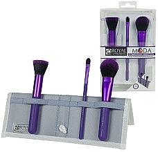 Духи, Парфюмерия, косметика Набор кистей для макияжа - Royal & Langnickel Moda Complexion Perfection 4pcs Purple Brush Kit