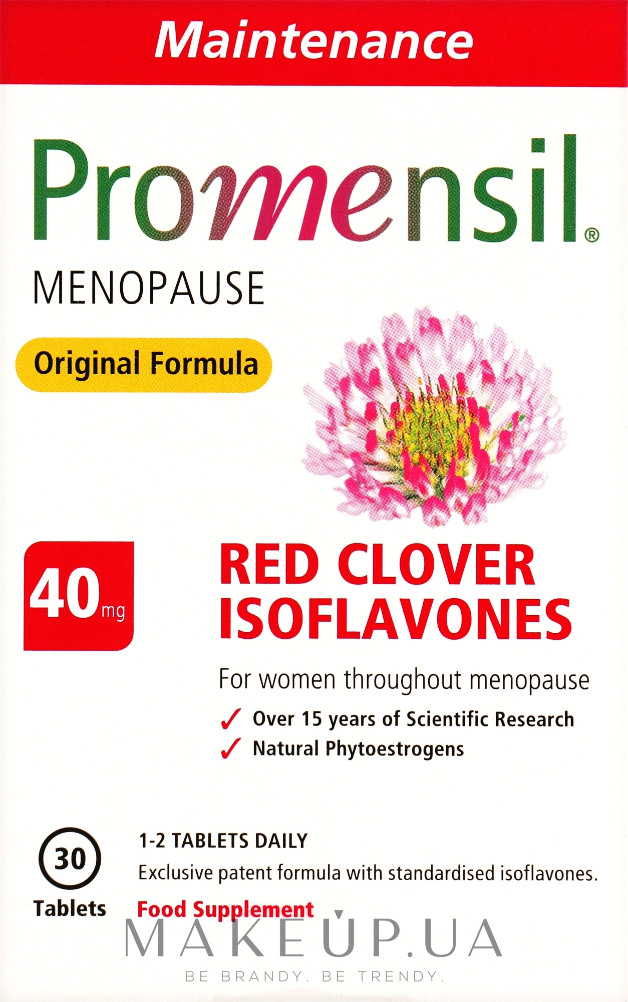 Пищевая добавка для женщин во время менопаузы - Promensil Menopause Original Formula Tablets — фото 30шт