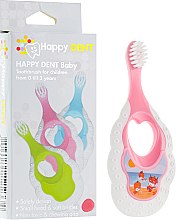 Зубна щітка для дітей від 0 до 3 років, рожева - Happy Dent Baby — фото N1