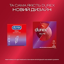Презервативи латексні з силіконовою змазкою (тонкі), 3 шт - Durex Elite — фото N4