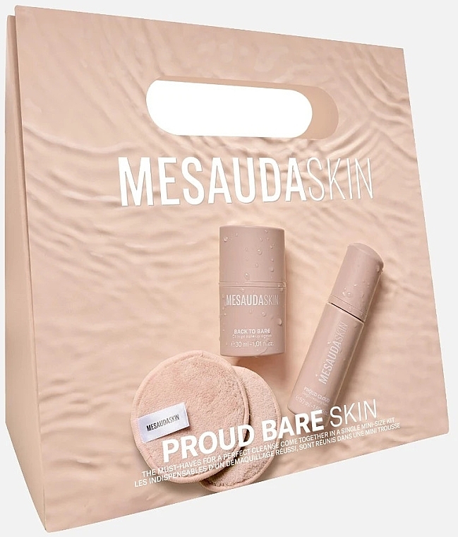 Набор - Mesauda Milano Proud Bare Skin (m/remover/30ml + cl/foam/50ml + pads/2pcs) — фото N2