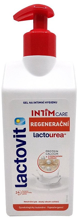 Відновлювальний очищувальний гель для інтимної гігієни - Lactovit Intim Care Regenerating Cleansing Gel Lactourea — фото N1
