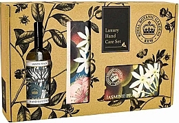 Духи, Парфюмерия, косметика Набор - The English Soap Company Kew Gardens Jasmine Peach Hand Care Gift Box (soap/240g + h/cr/75ml + san/100ml)