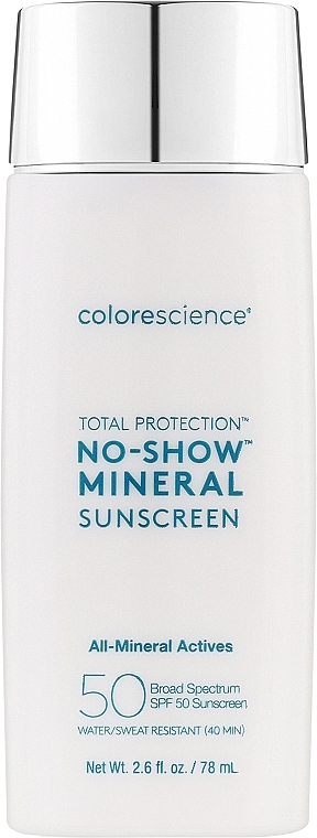 Прозорий мінеральний сонцезахисний флюїд - Colorescience Total Protection No-Show Mineral Sunscreen SPF 50 — фото N3