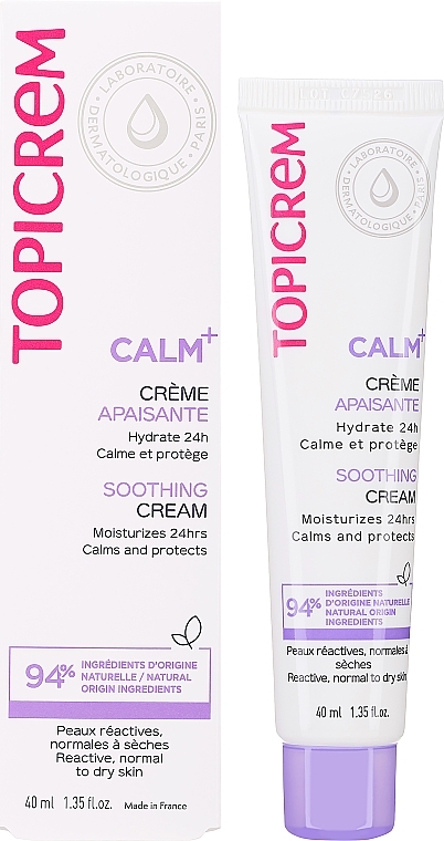 Заспокійливий крем для нормальної та сухої шкіри - Topicrem Calm+ Soothing Cream — фото N1