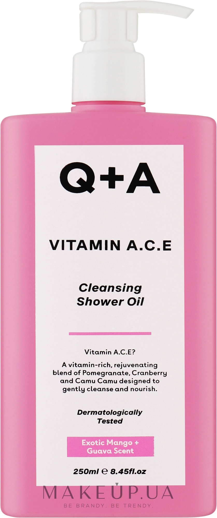 Вітамінізована олія для душу - Q+A Vitamin A.C.E Cleansing Shower Oil — фото 250ml