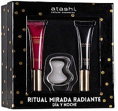 Парфумерія, косметика Набір - Atashi Anti-aging Eye Set (eye/cr/15ml + eye/cr/15ml + massager)