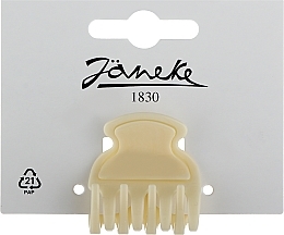 Заколка-краб для волос JG71106 CRN, 3.5 x 3 см, маленькая, молочная - Janeke Hair Clip — фото N1