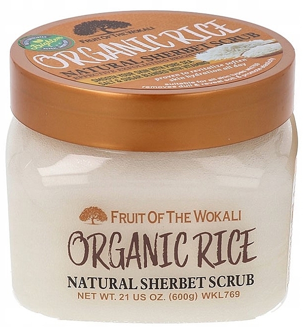 Натуральный скраб-шербет "Органический рис" - Wokali Natural Sherbet Scrub Organic Rice — фото N1