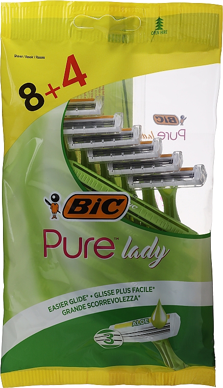 Жіночий станок для гоління, 12 шт. - Bic Pure 3 Lady — фото N1