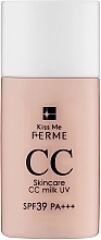Парфумерія, косметика CC-есенція - Isehan Kiss Me Ferme Skincare CC Milk UV SPF39 PA +++