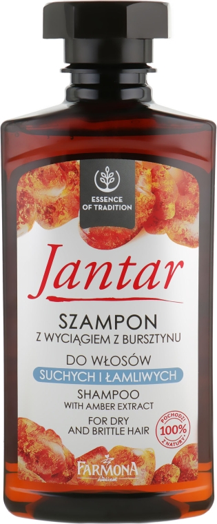 Шампунь для сухих и ломких волос с экстрактом янтаря - Farmona Jantar Moisturizing Shampoo — фото N1