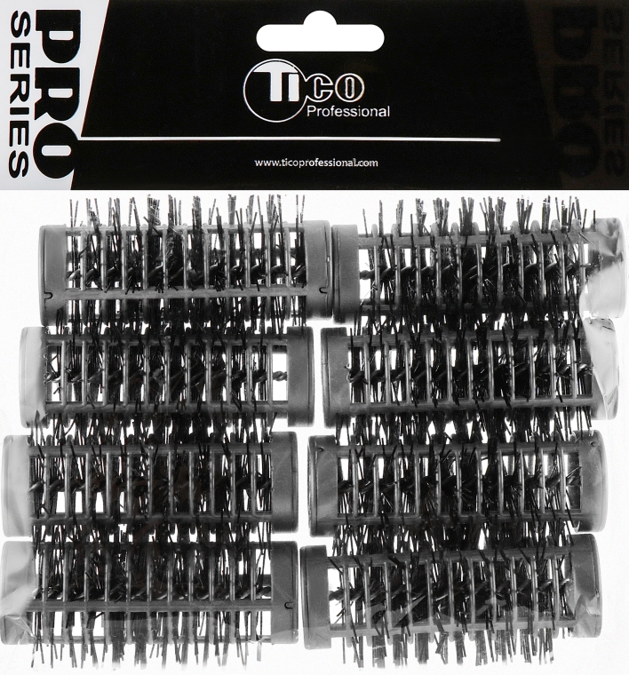 Бігуді "Їжаки", 80mm, d30, сріблясті - Tico Professional — фото N1