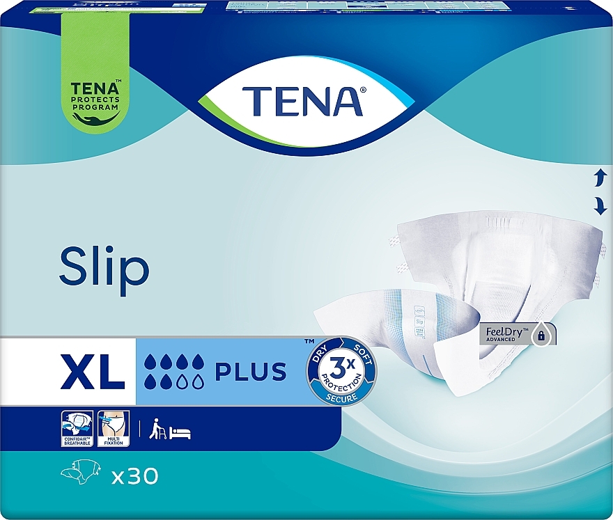 Подгузники для взрослых Slip Plus, Extra Large, 30 шт. - Tena — фото N2
