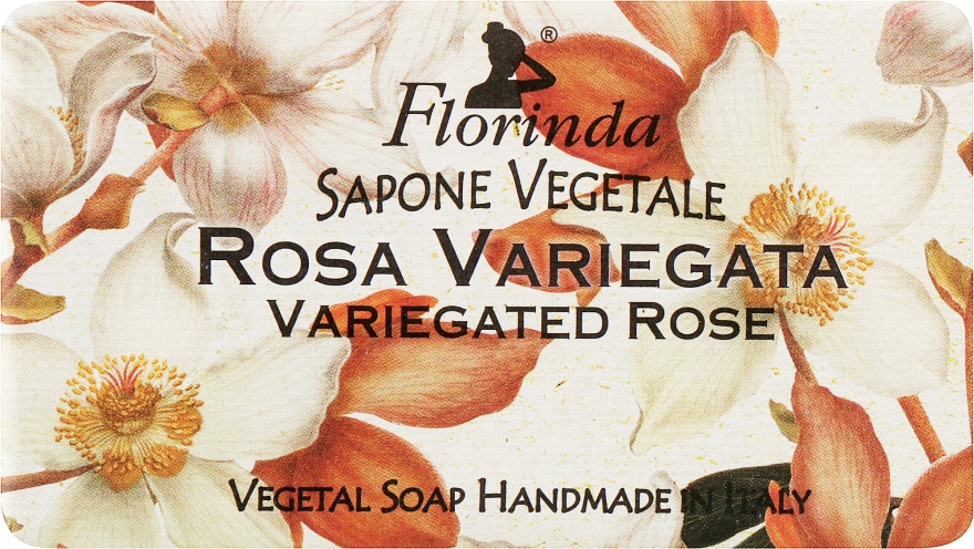Мыло натуральное "Пестрая роза" - Florinda Sapone Vegetale Variegated Rose — фото N1