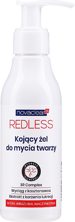 Заспокійливий очищувальний гель для вмивання - Novaclear Redless Soothing Facial Cleanser — фото N1