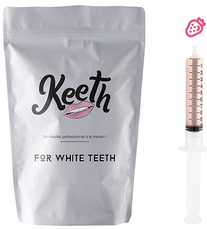 Набір змінних картриджів для відбілювання зубів - Keeth Strawberry Refill Pack — фото N1