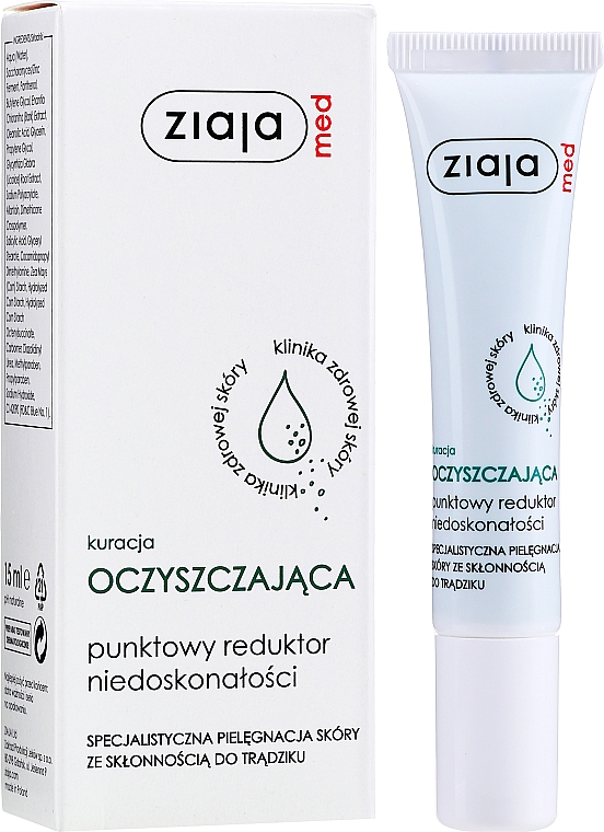 Антибактеріальний засіб проти акне - Ziaja Med Spot Acne Reducing Treatment Antibacterial — фото N2