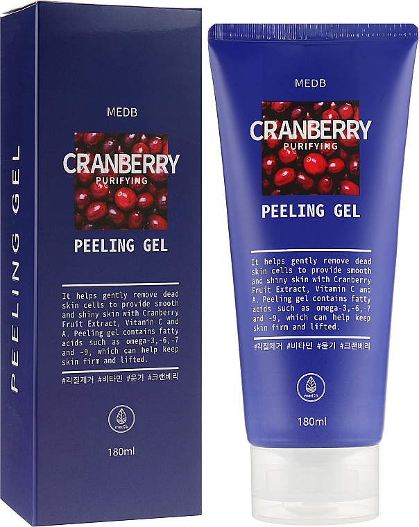 Гель-пілінг для обличчя, з екстрактом журавлини - Med B Cranberry Purifying Gel — фото N2