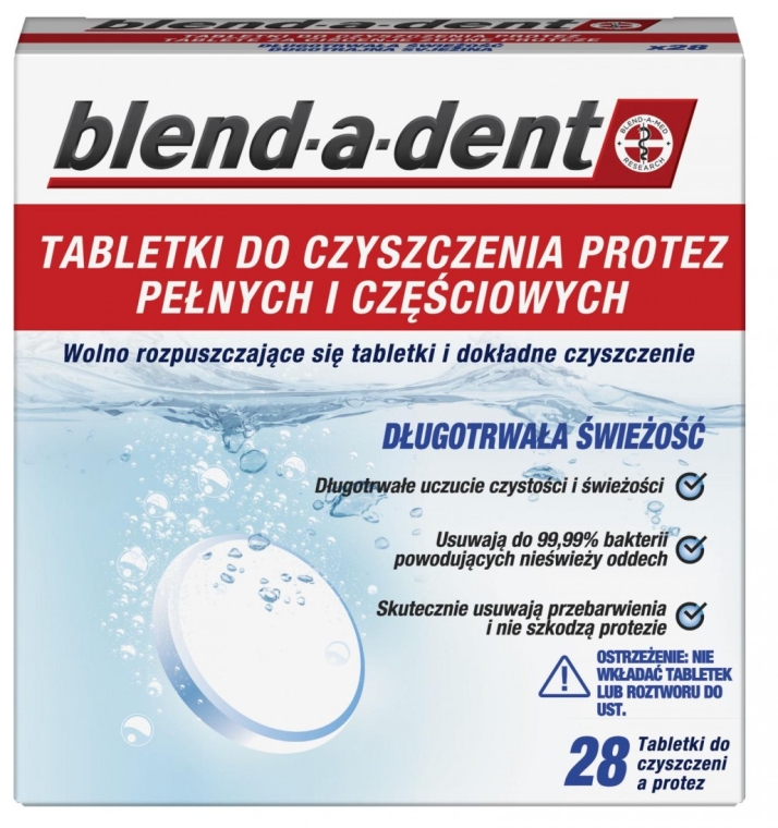 Чистячі таблетки для зубних протезів - Blend-A-Dent — фото N1