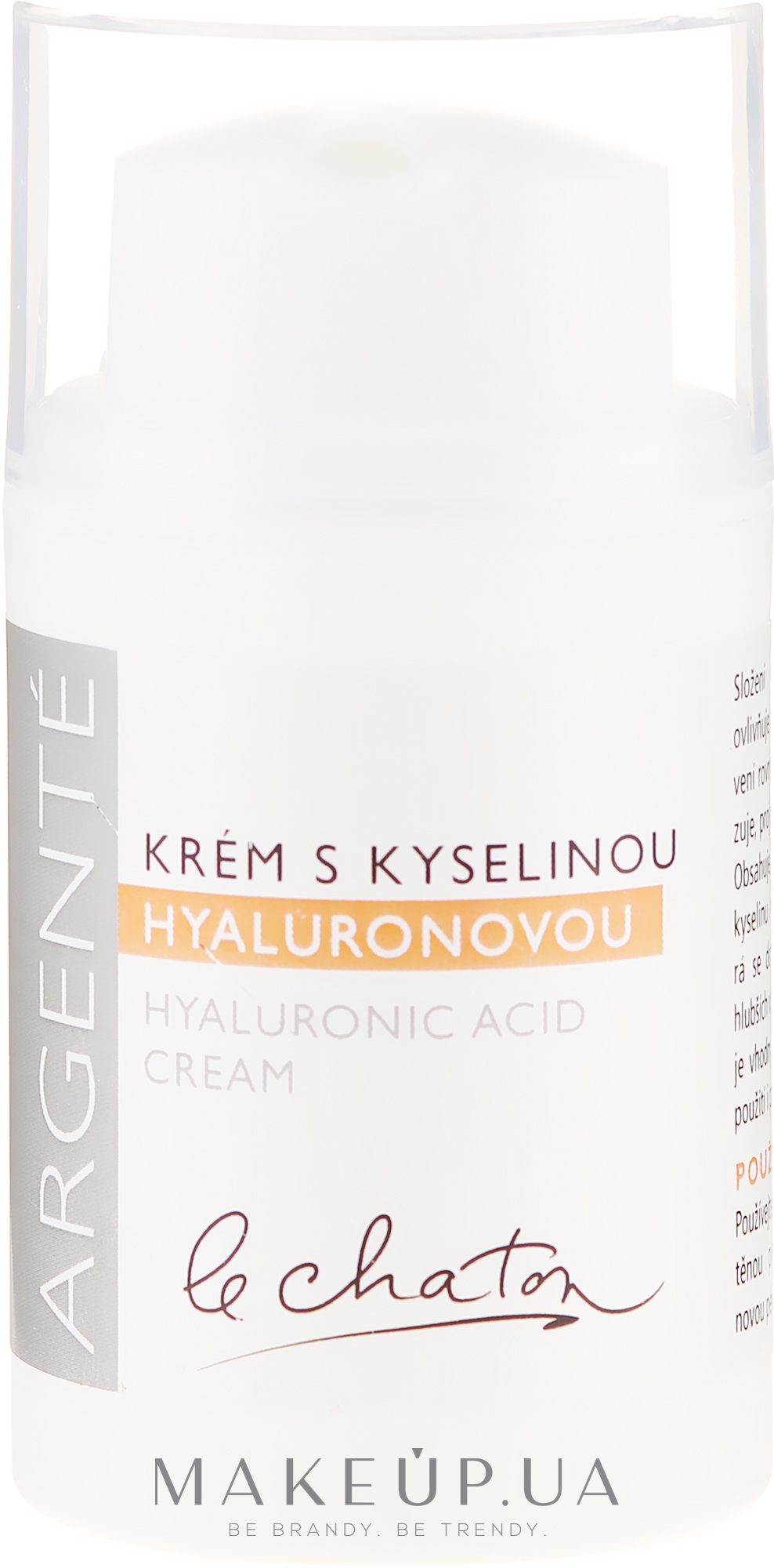 Зволожувальний крем з гіалуроновою кислотою - Le Chaton Argente Moisturizer With Hyaluronic Acid — фото 50g