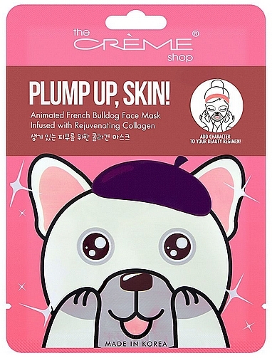 Маска для обличчя - The Creme Shop Plump Up Skin French Bulldog Mask — фото N1
