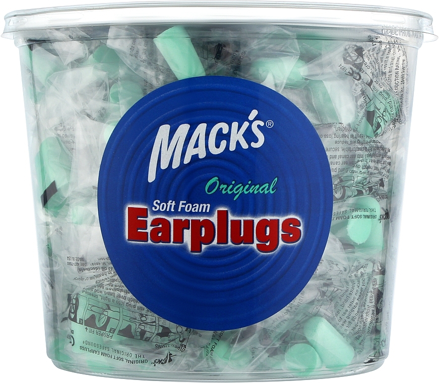 Беруші (затички для вух) м'які #109, захист від шуму до 32 Дб - Mack's Original Soft Foam Earplugs — фото N1