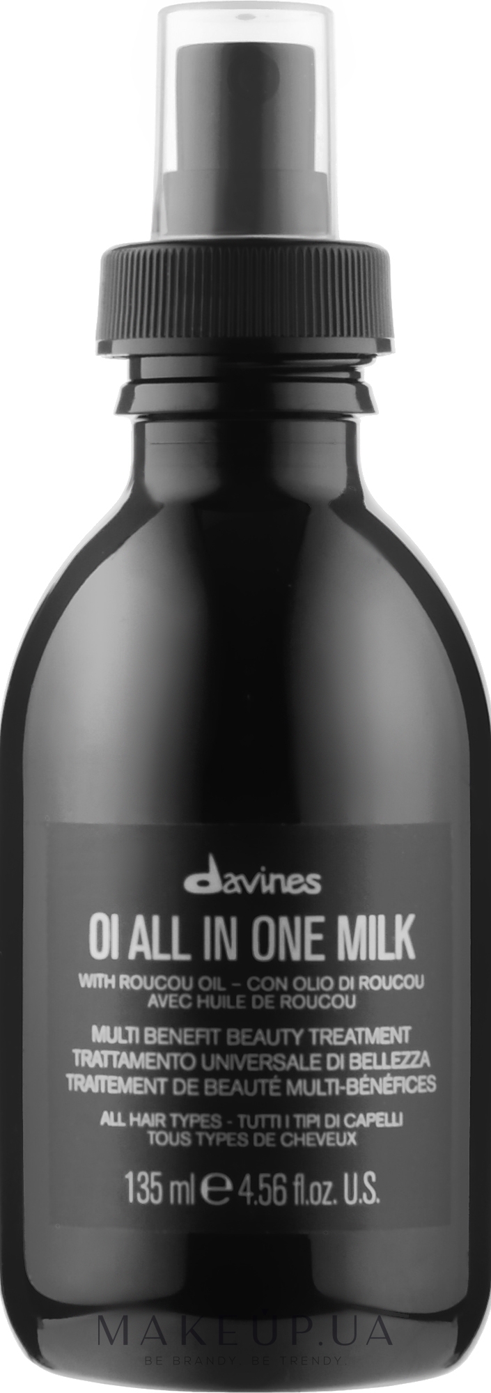 Молочко-спрей для волосся - Davines Oi Multi Benefit Beauty Treament All In One With Milk Roucou Oil — фото 135ml