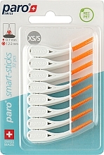 Парфумерія, косметика Безметалеві міжзубні щітки, розмір XS/S, 1.2/2 мм, помаранчеві - Paro Swiss Smart-Sticks
