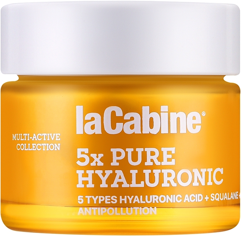 Зволожувальний крем проти зморщок шкіри обличчя з 5 гіалуроновими кислотами - La Cabine 5xPure Hyaluronic Cream