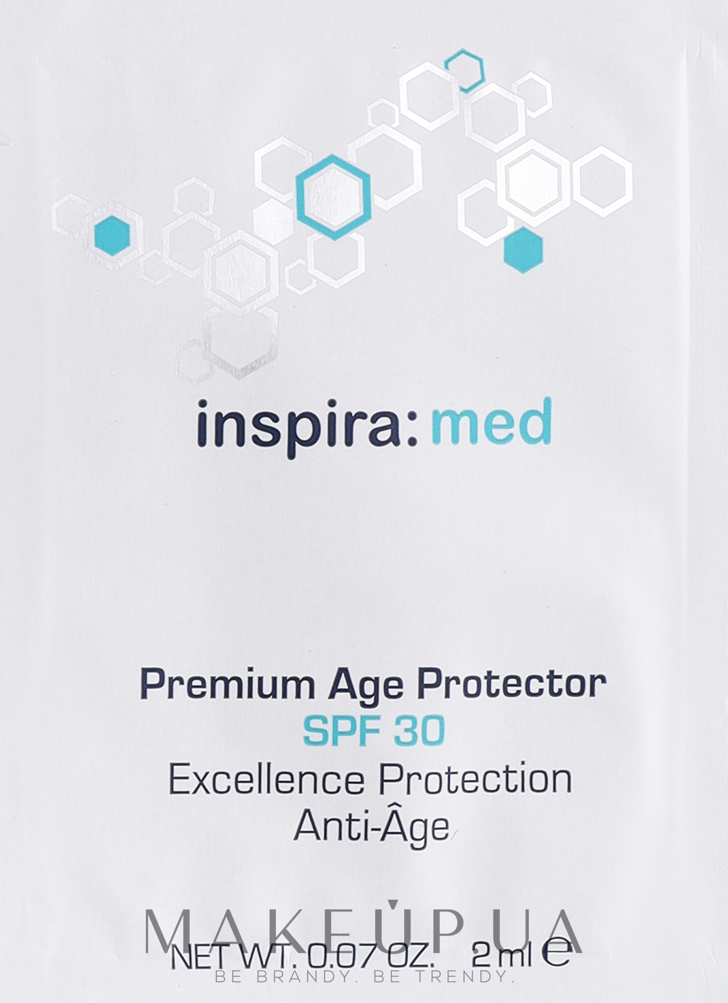Крем для лица, ультралегкий, антивозрастной, SPF 30 - Inspira:cosmetics Premium Age Protector Ultra SPF 30 (пробник) — фото 2ml