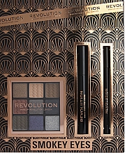 Духи, Парфюмерия, косметика Набор - Makeup Revolution Smokey Eyes Set (mascara/8ml + palette/8,1g + pencil/1,15g)