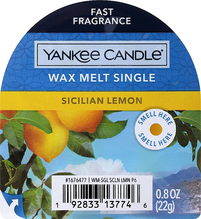 Ароматический воск "Сицилийский лемон" - Yankee Candle Wax Melt Sicilian Lemon Tarts — фото N1