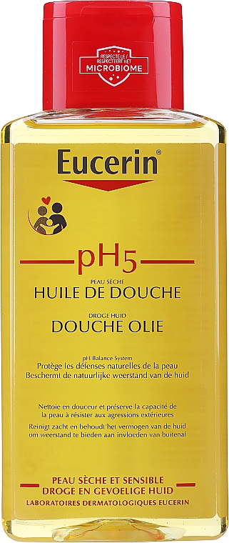 Масло для душа для сухой и чувствительной кожи - Eucerin pH5 Shower Oil