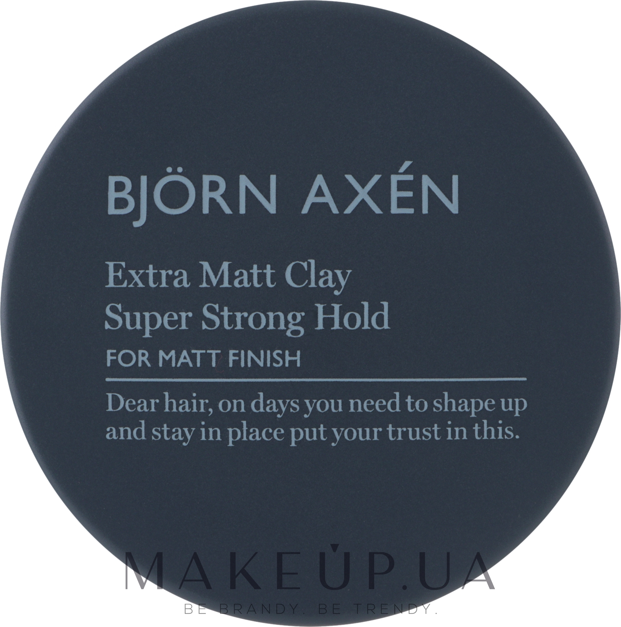 Матовая глина для укладки волос - BjOrn AxEn Extra Matt Clay Super Strong Hold — фото 80ml