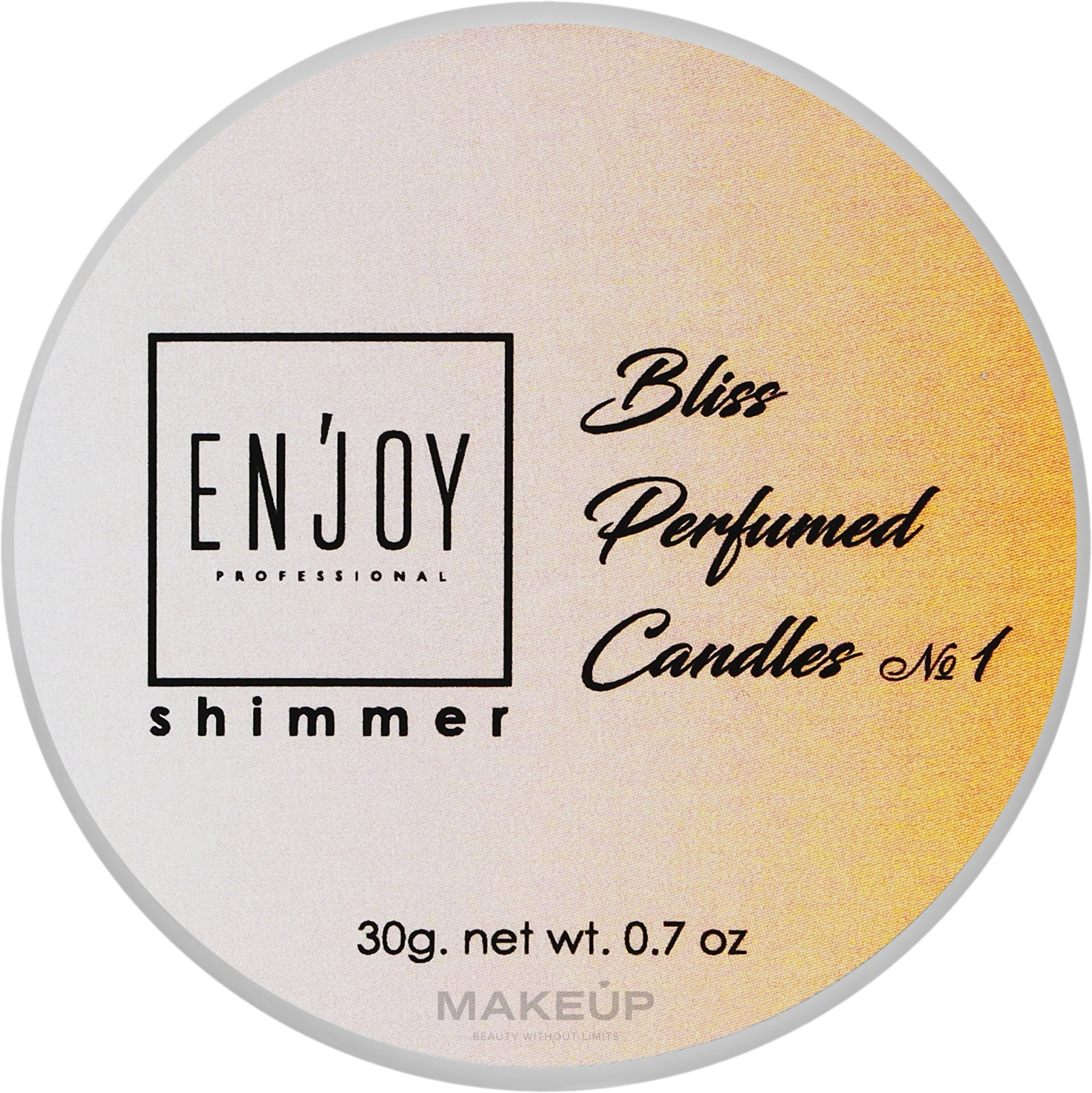 Парфумована масажна свічка - Enjoy Professional Shimmer Perfumed Candle Bliss #1 — фото 30g