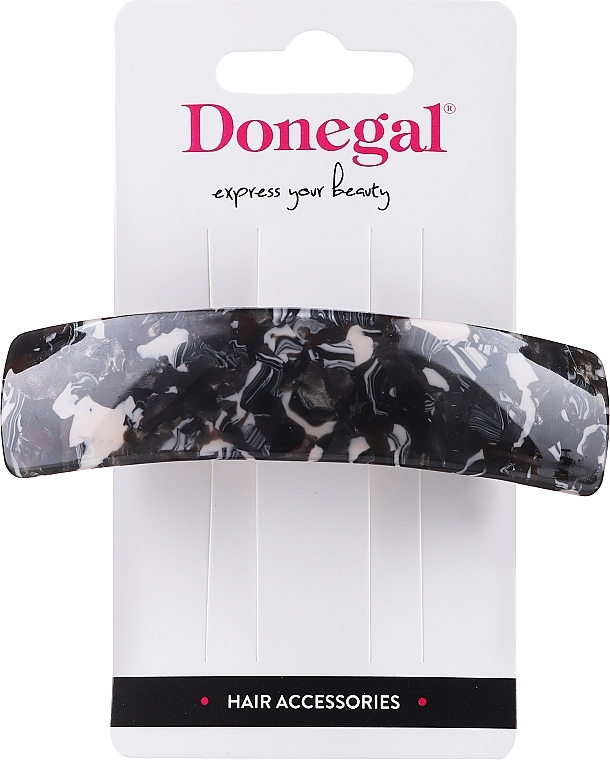 Заколка для волос FA-5751, перламутровая черно-серая - Donegal — фото N1