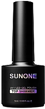 Топ с шиммером для гибридного гель-лака - Sunone Top Shimmer — фото N1