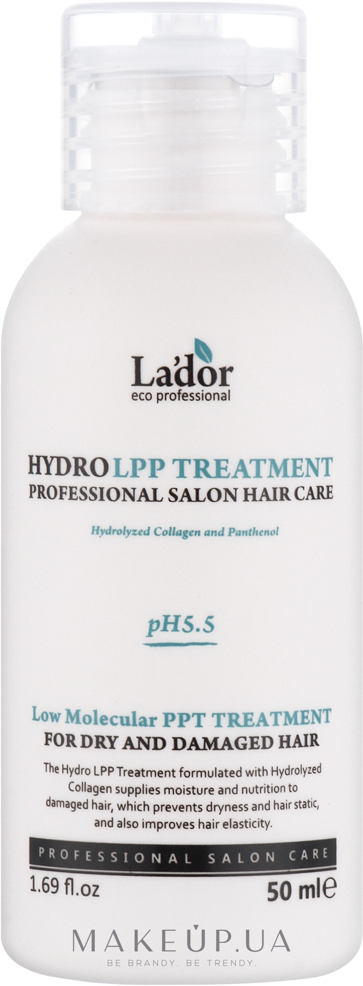Восстанавливающая маска для волос - La'dor Eco Hydro Lpp Treatment (мини) — фото 50ml