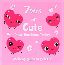 Палетка пігментів для макіяжу, 9 кольорів - 7 Days Your Emotions Today Cute Palette — фото N2