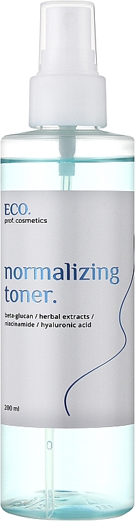 Тонер для відновлення бар'єрних функцій всіх типів шкіри - Eco.prof.cosmetics Normalizing Toner — фото N1