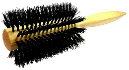 Щітка для волосся кругла, 25 см, каучукове дерево - Golddachs — фото N1